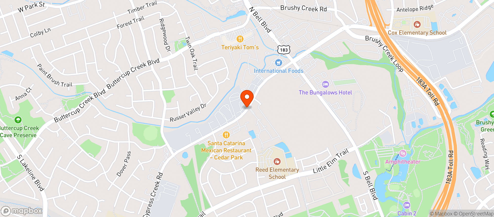 Map showing Brewtique