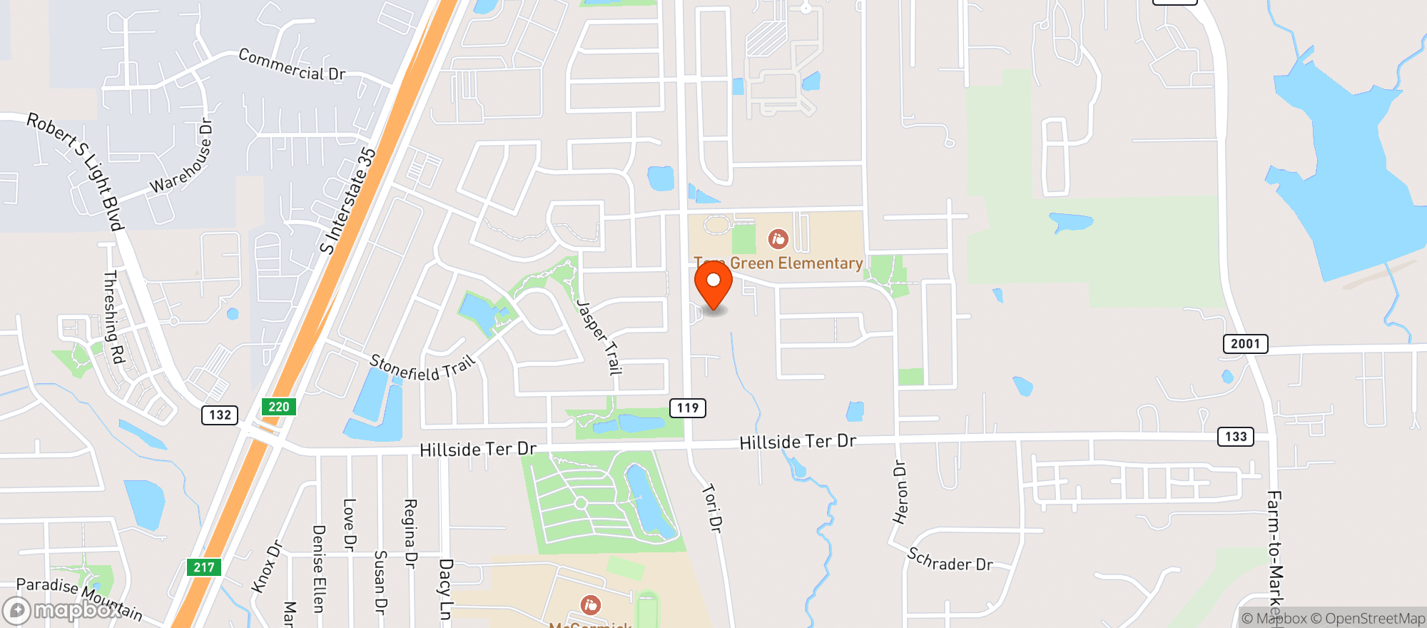 Map showing Poco Loco Supermercado - Old Goforth