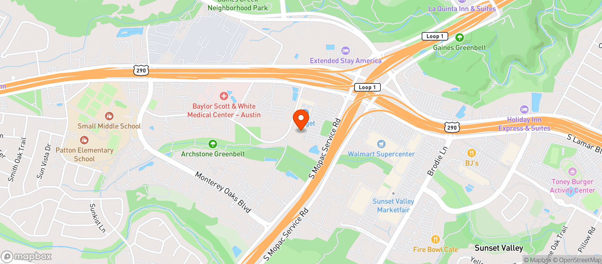Map showing Target