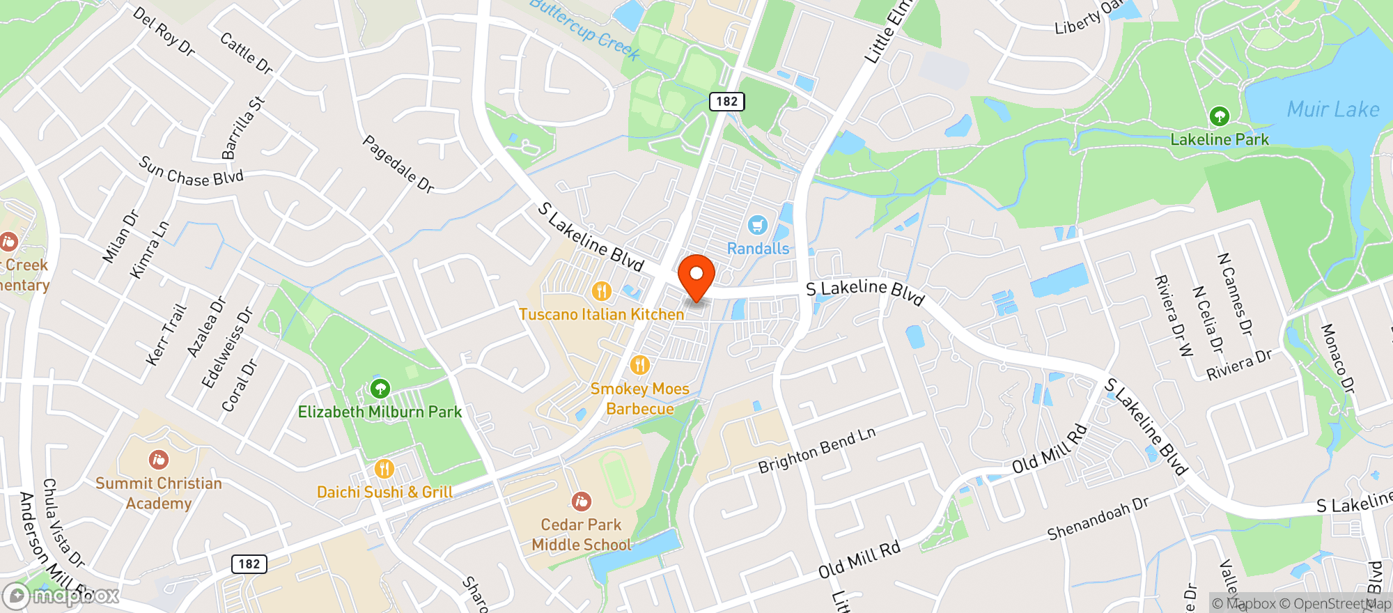 Map showing Skip's Beer Wine & Liquor (Lakeline)