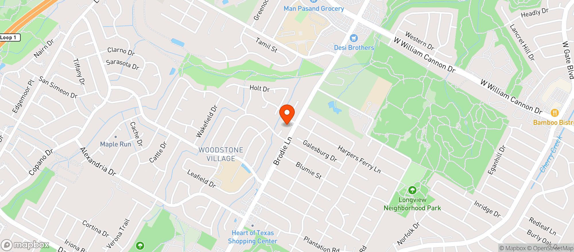 Map showing Brodie Fuel & More