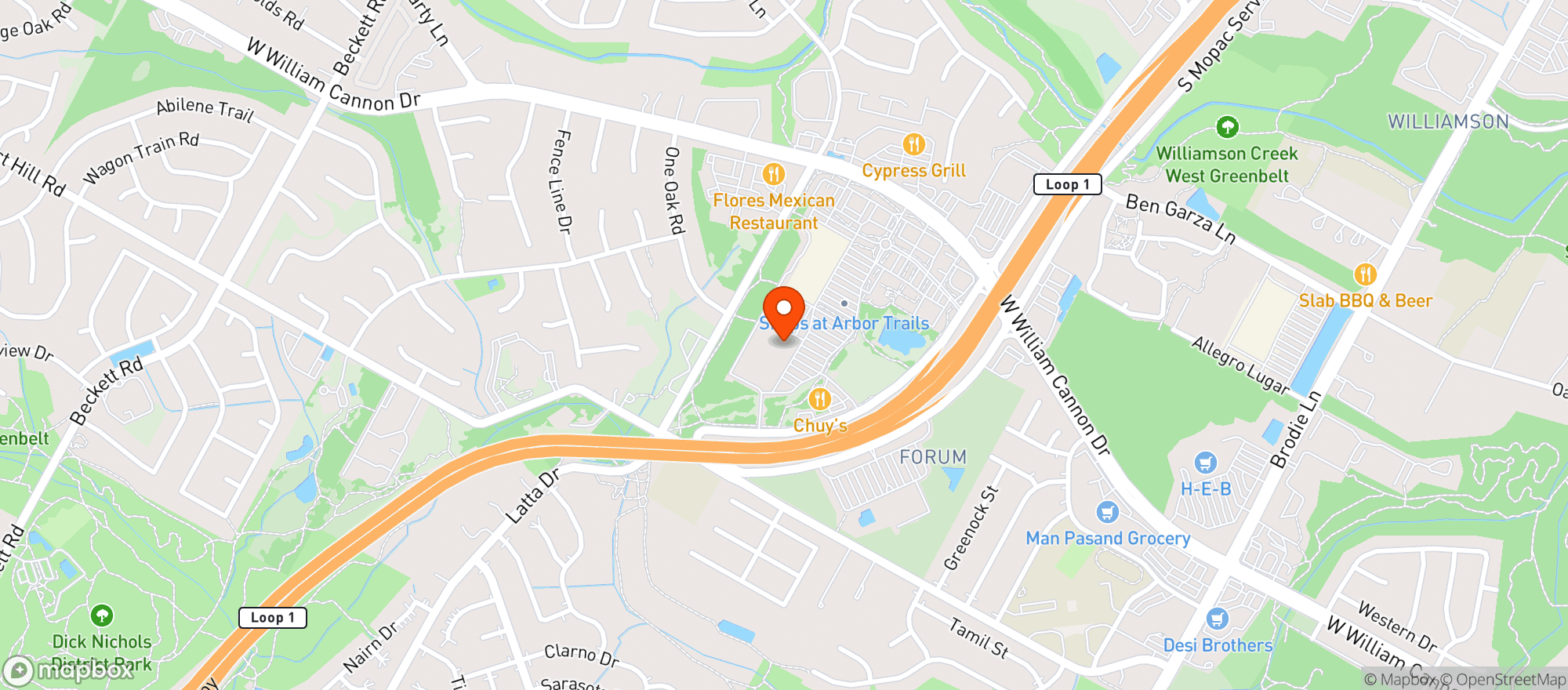 Map showing Whole Foods Market #10384