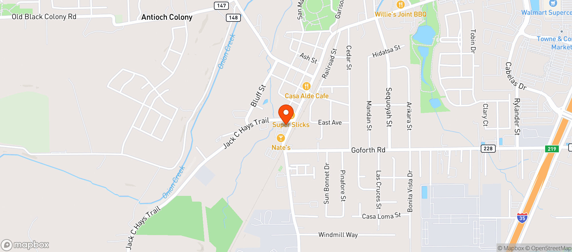 Map showing Rise-n-stop