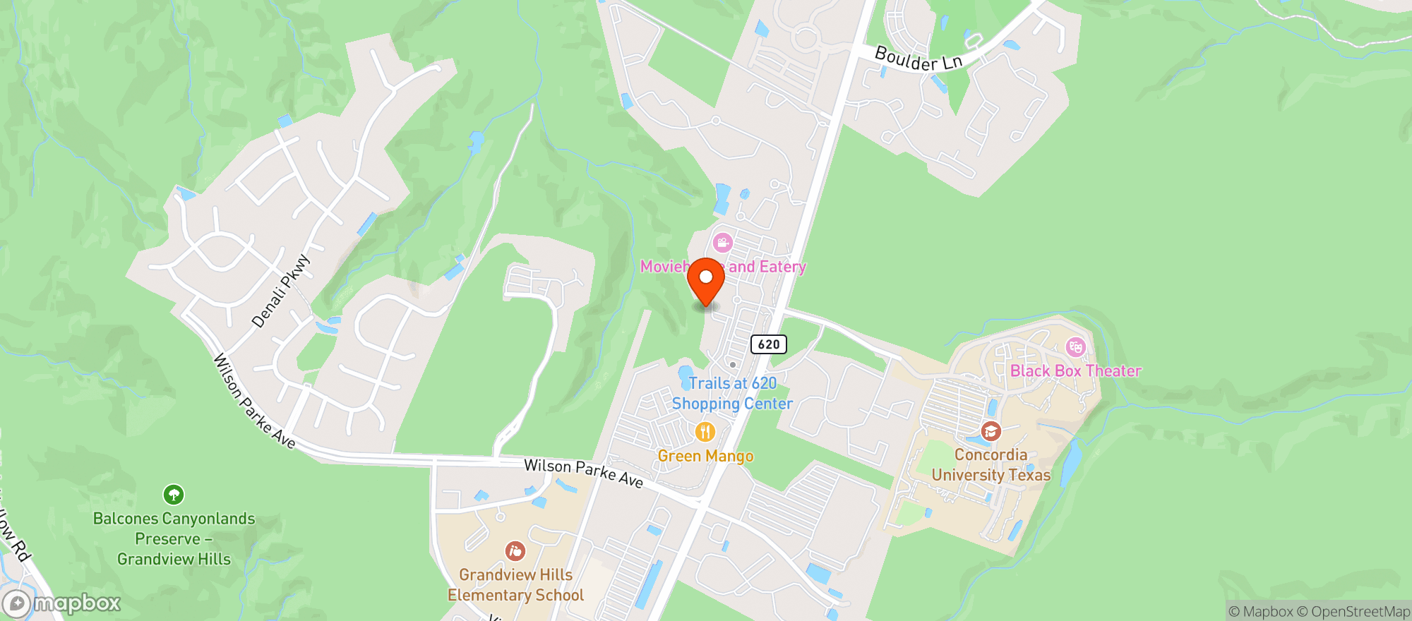Map showing Moviehouse & Eatery