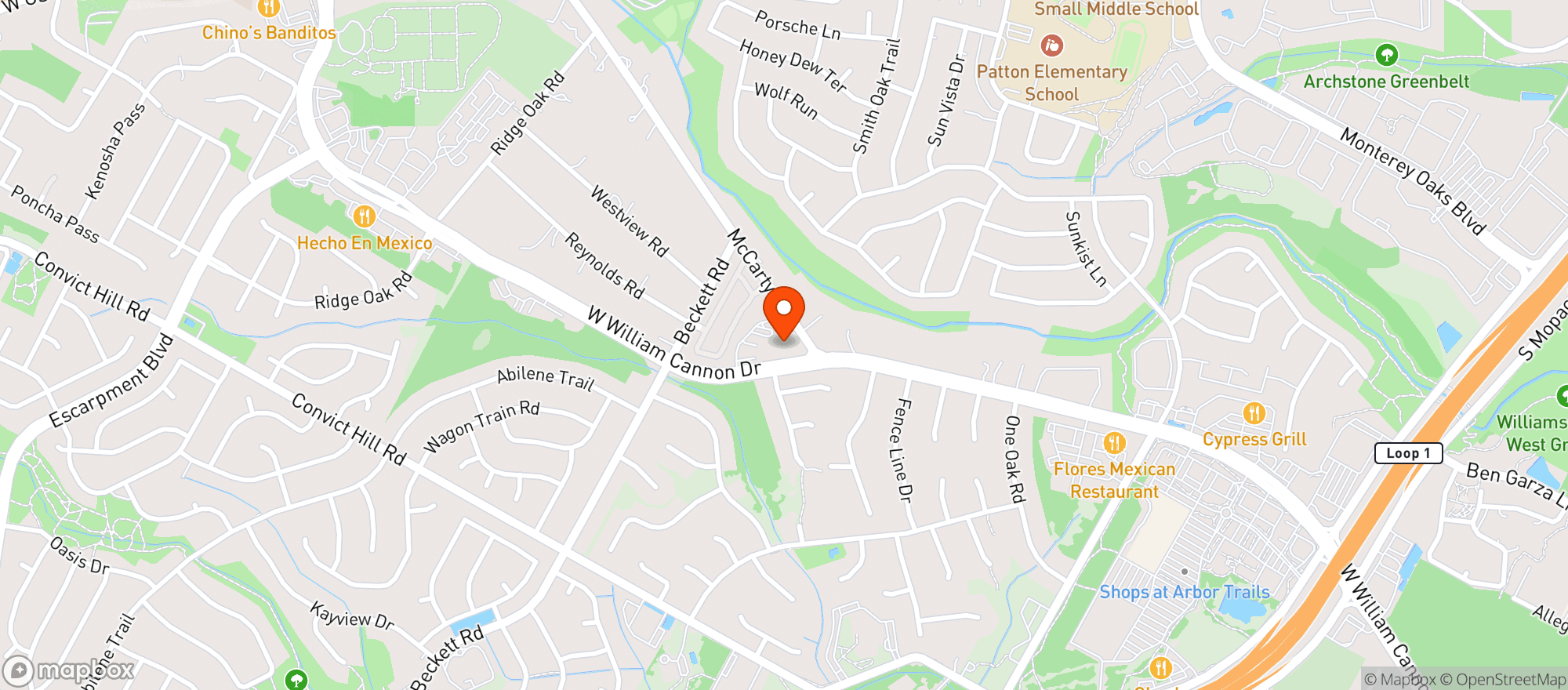 Map showing Shepherd Of The Hills Presbyterian Church