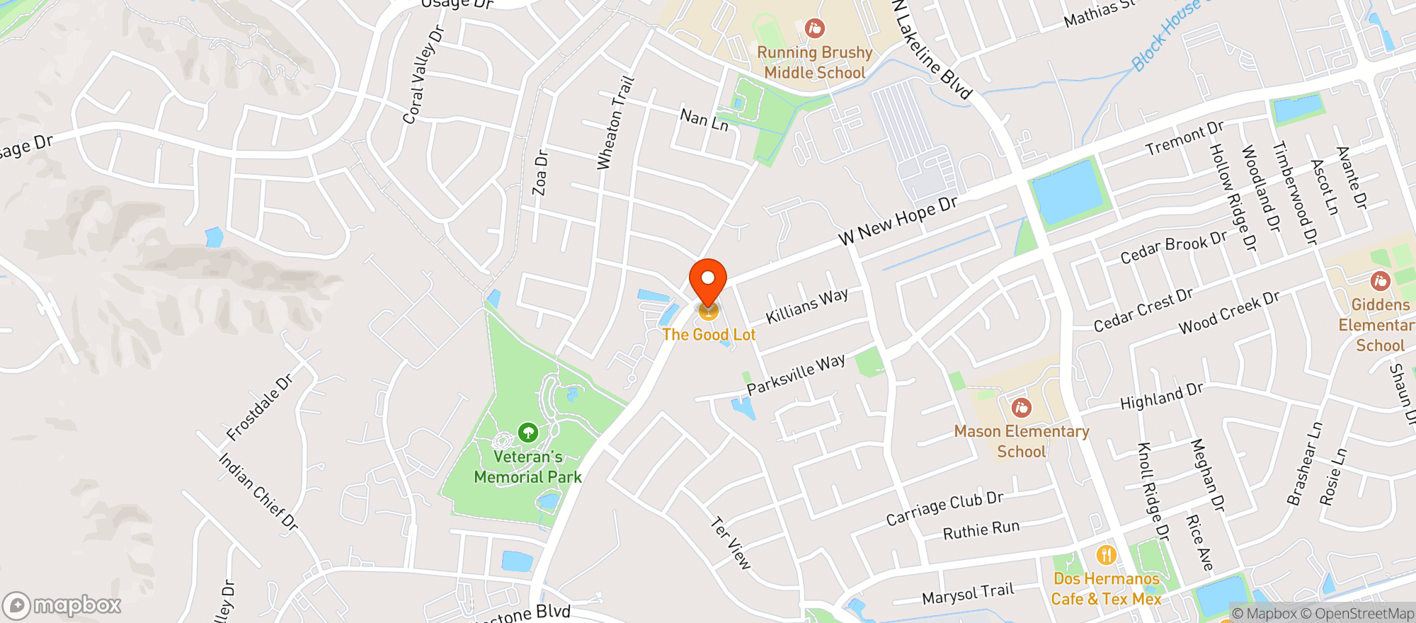 Map showing The Good Lot