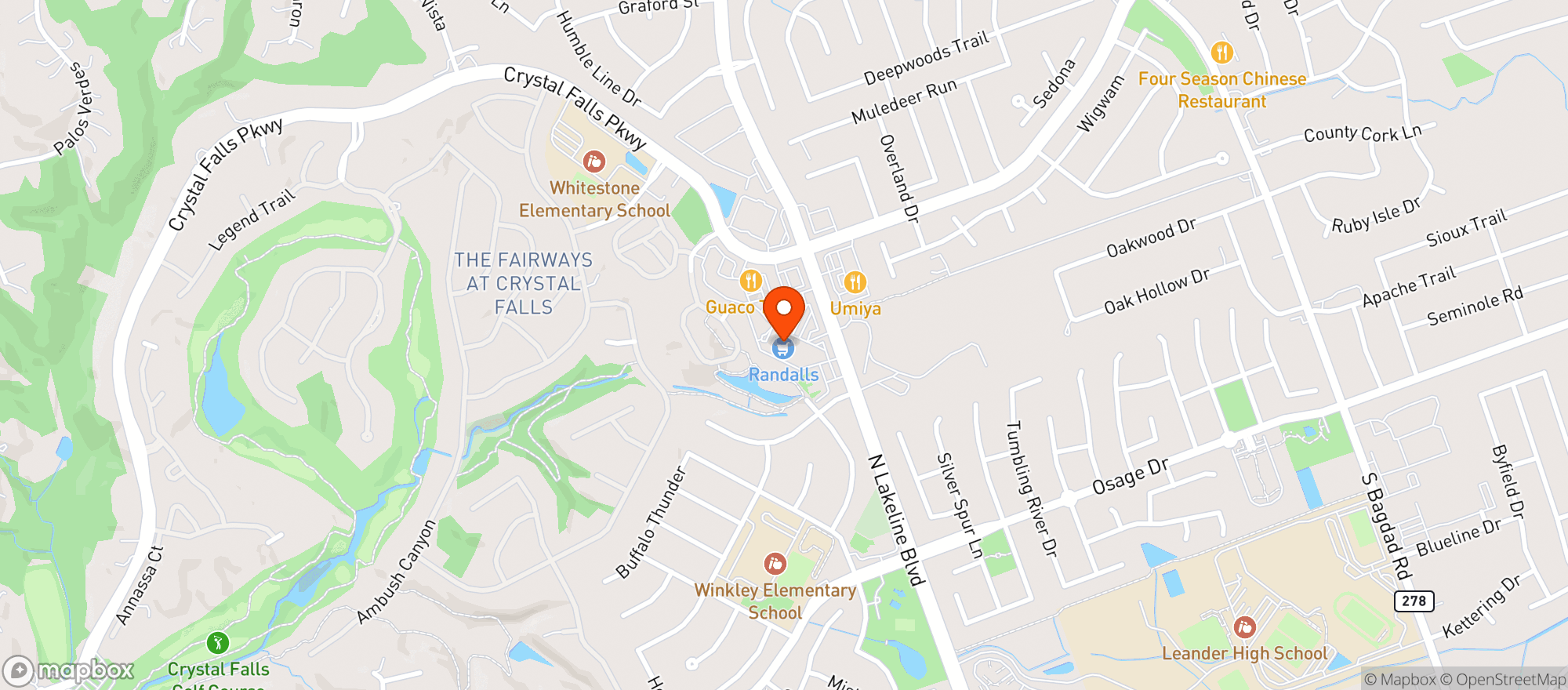 Map showing Randalls Food Market