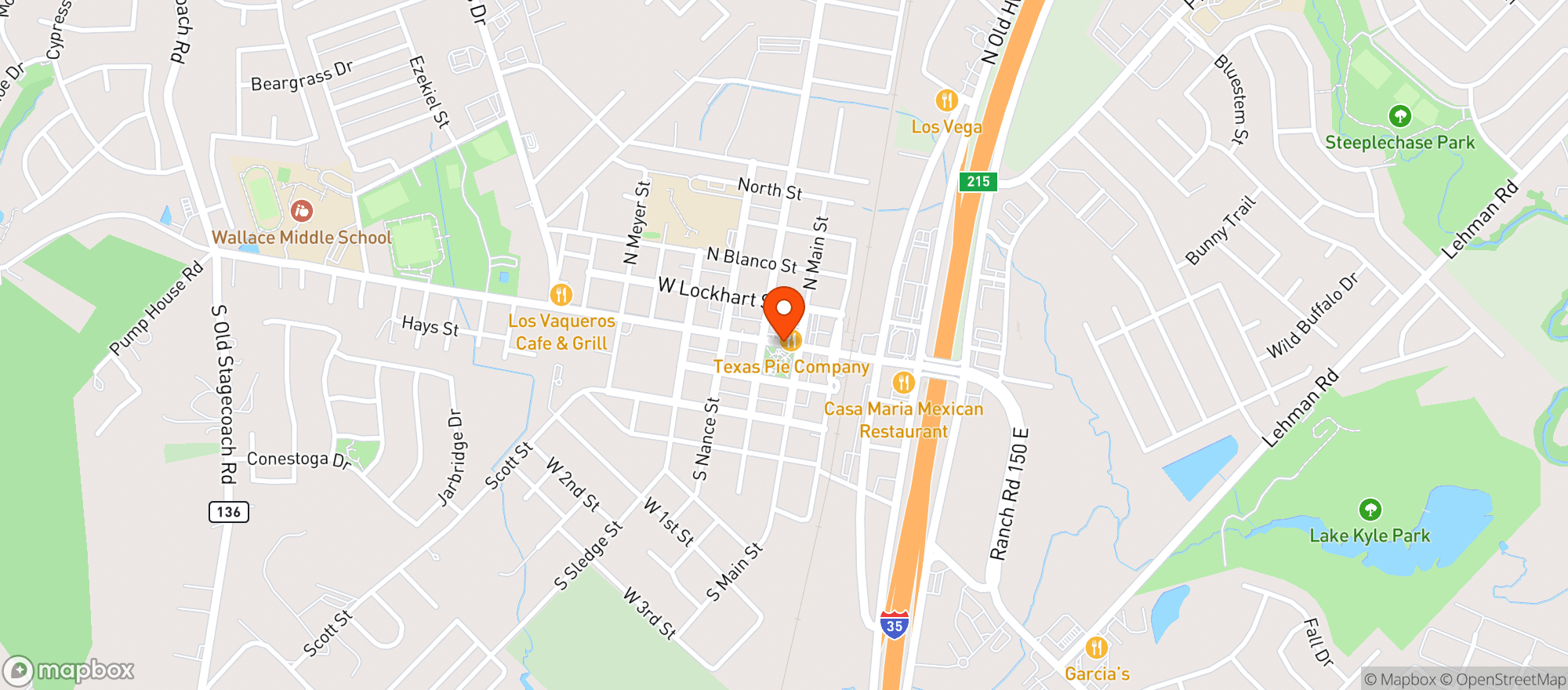Map showing Bloodworth Bbq