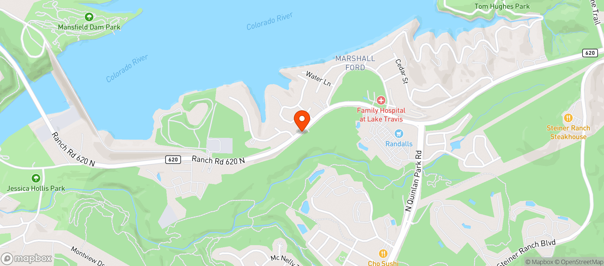 Map showing Cork N Brew 620 Express
