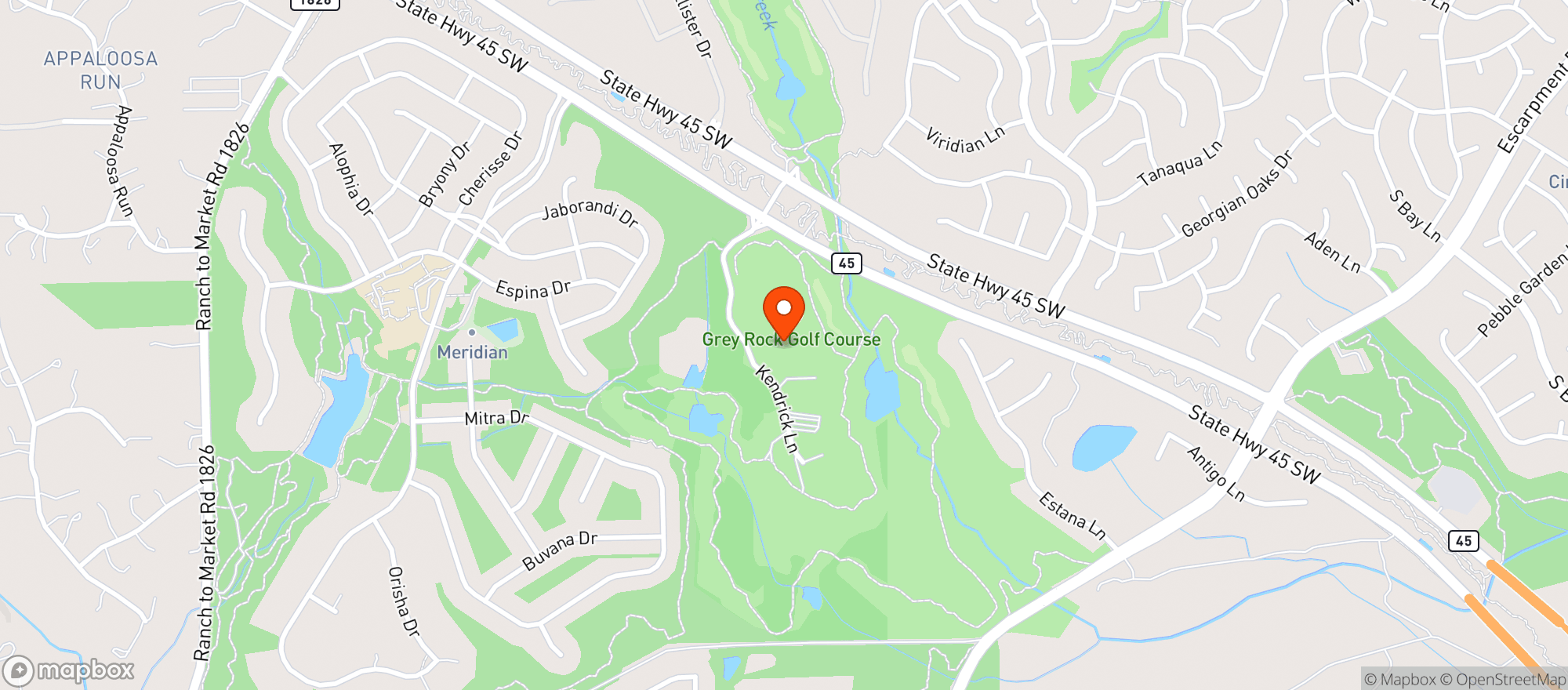 Map showing Grey Rock Golf Club