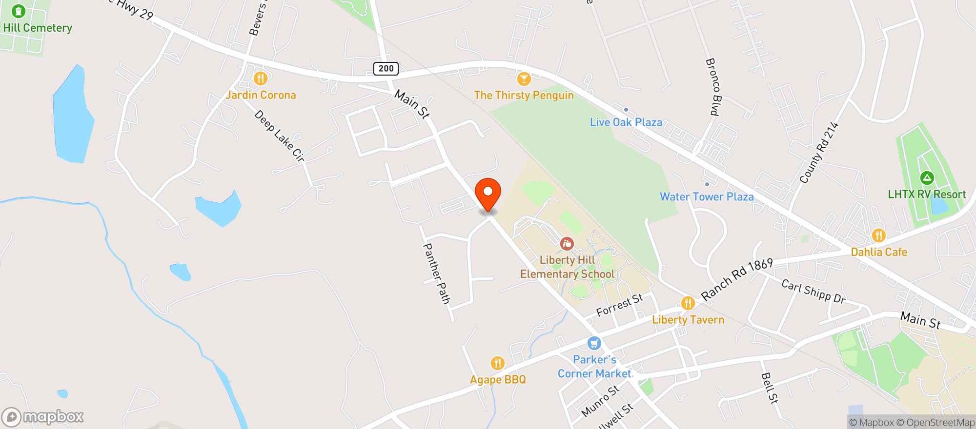 Map showing Main Street Social