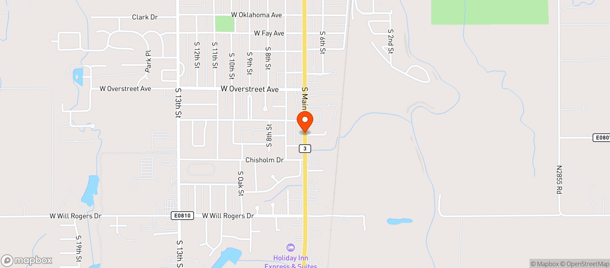 Map showing B & B Liquor Store
