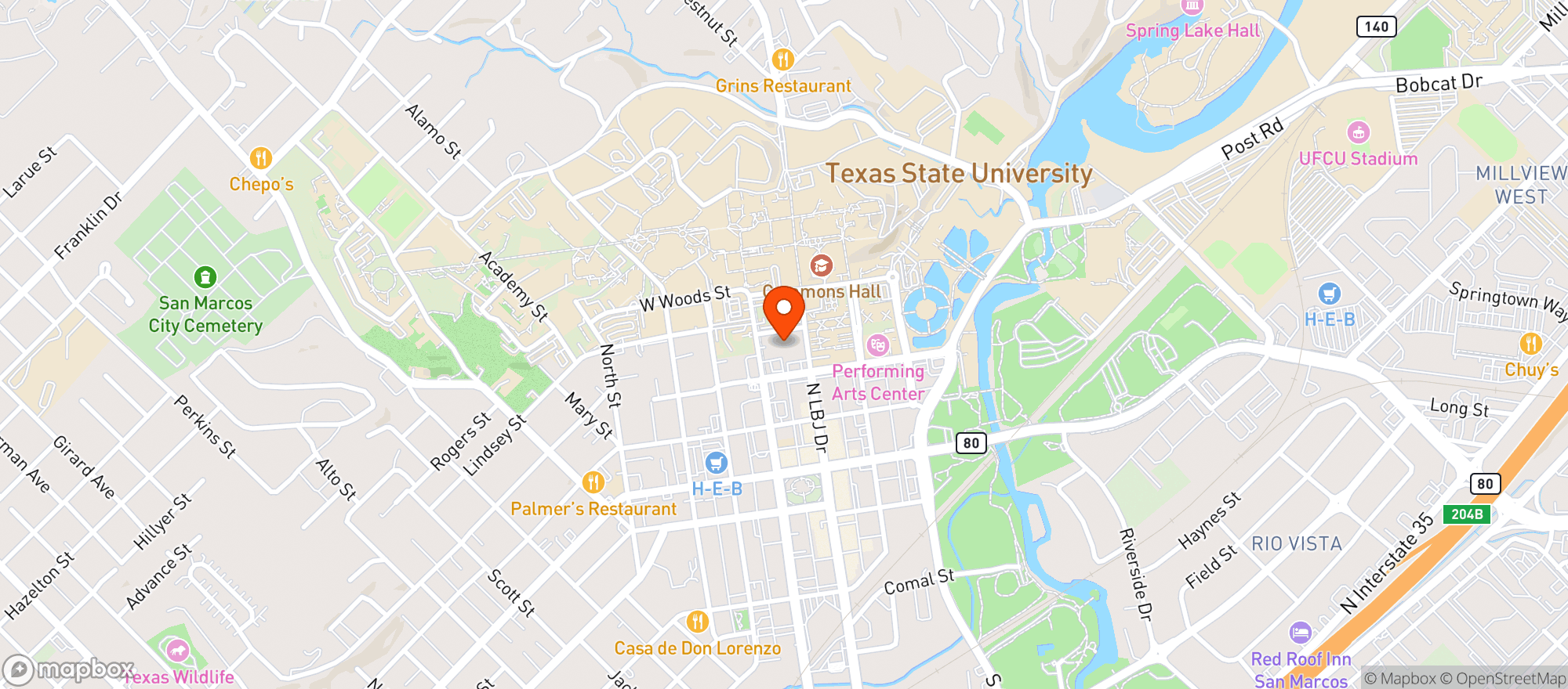 Map showing Target
