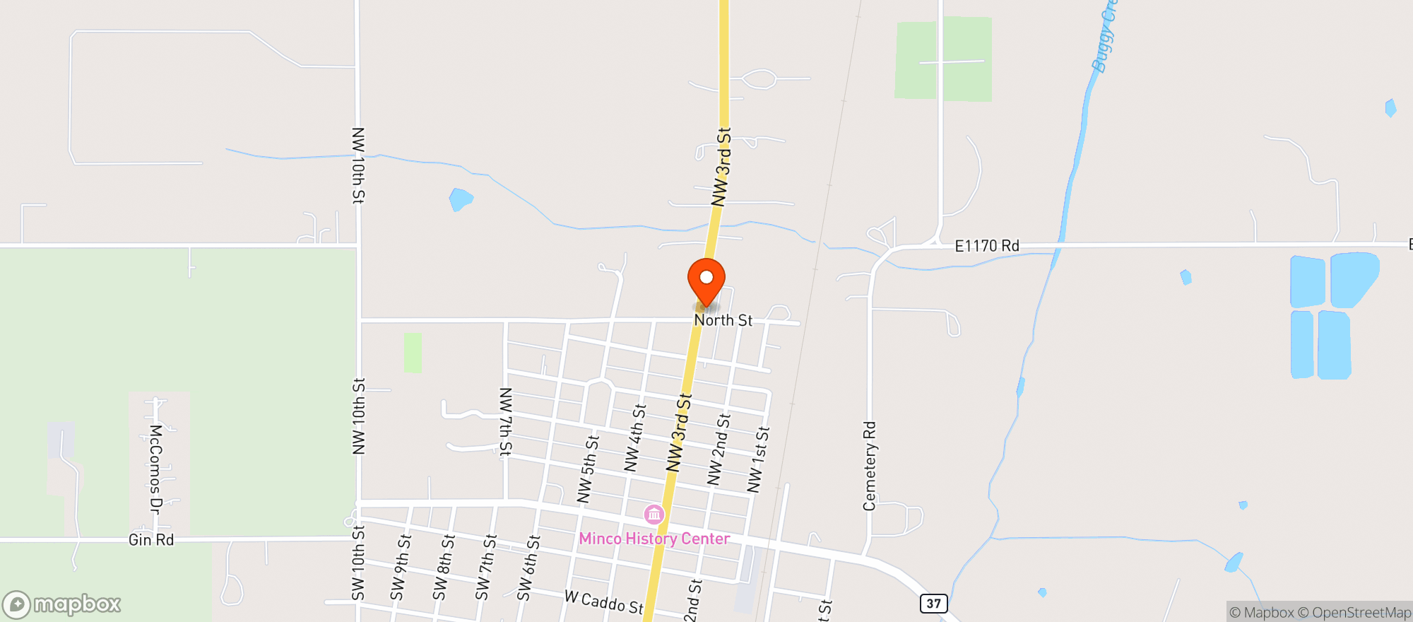 Map showing Gas N Go