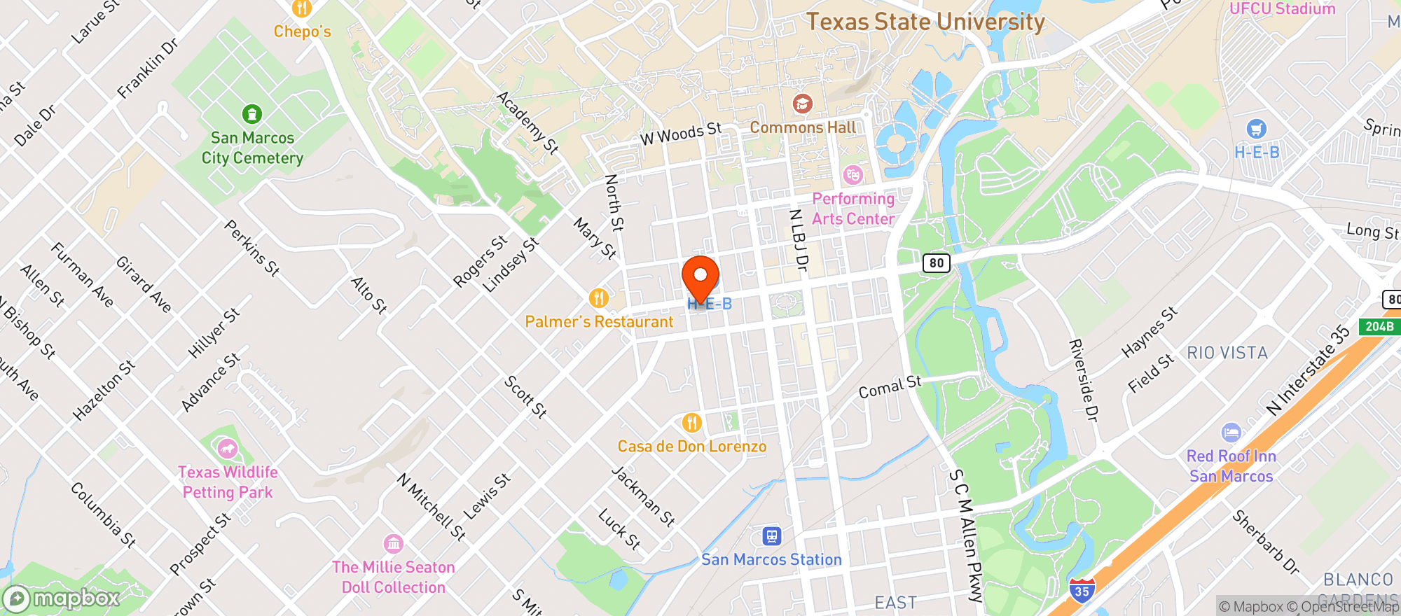 Map showing Tantra Coffeehouse