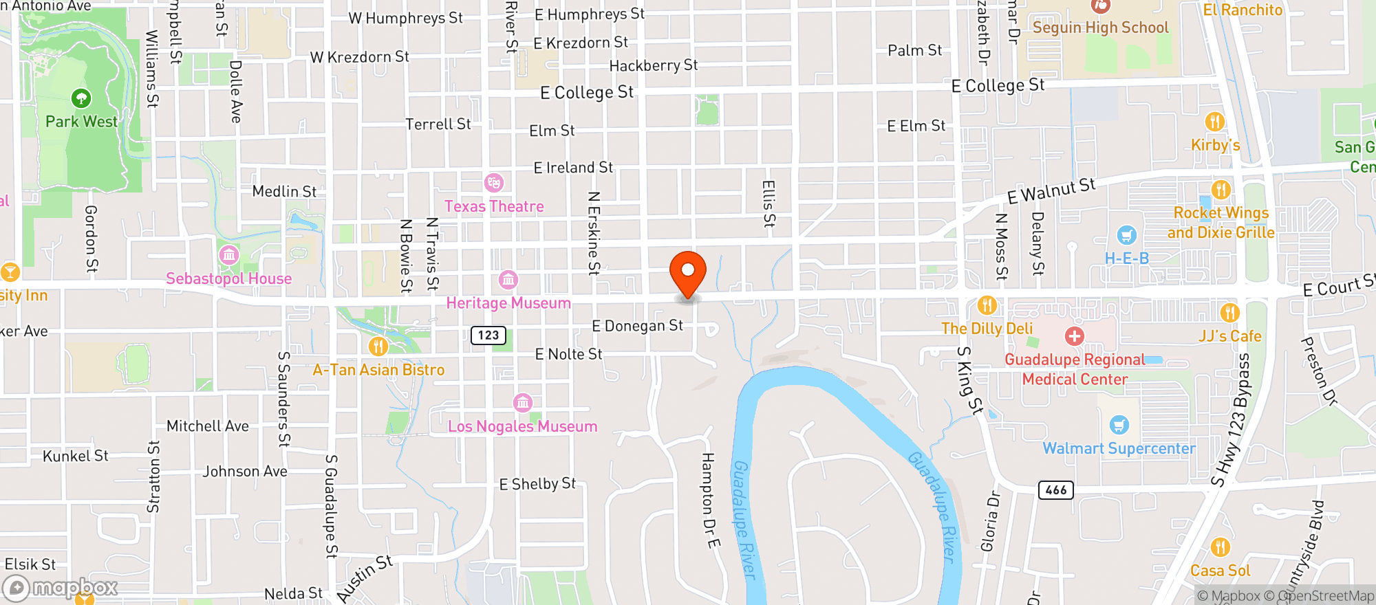Map showing Lone Star Hempworks