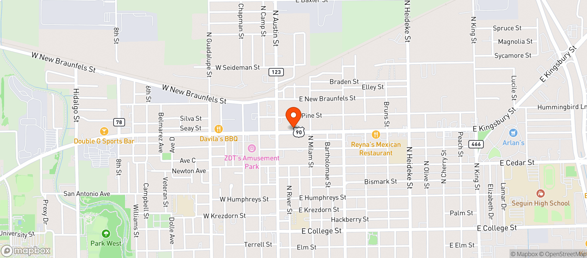 Map showing Highwater Bar
