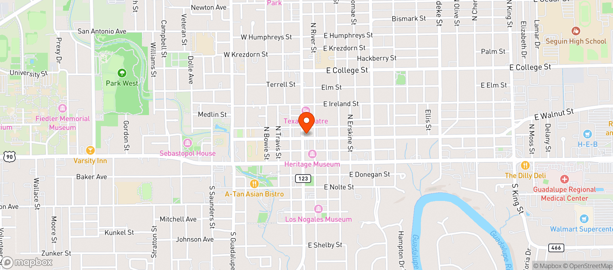 Map showing 1916 Bar & Bistro At The Aumont