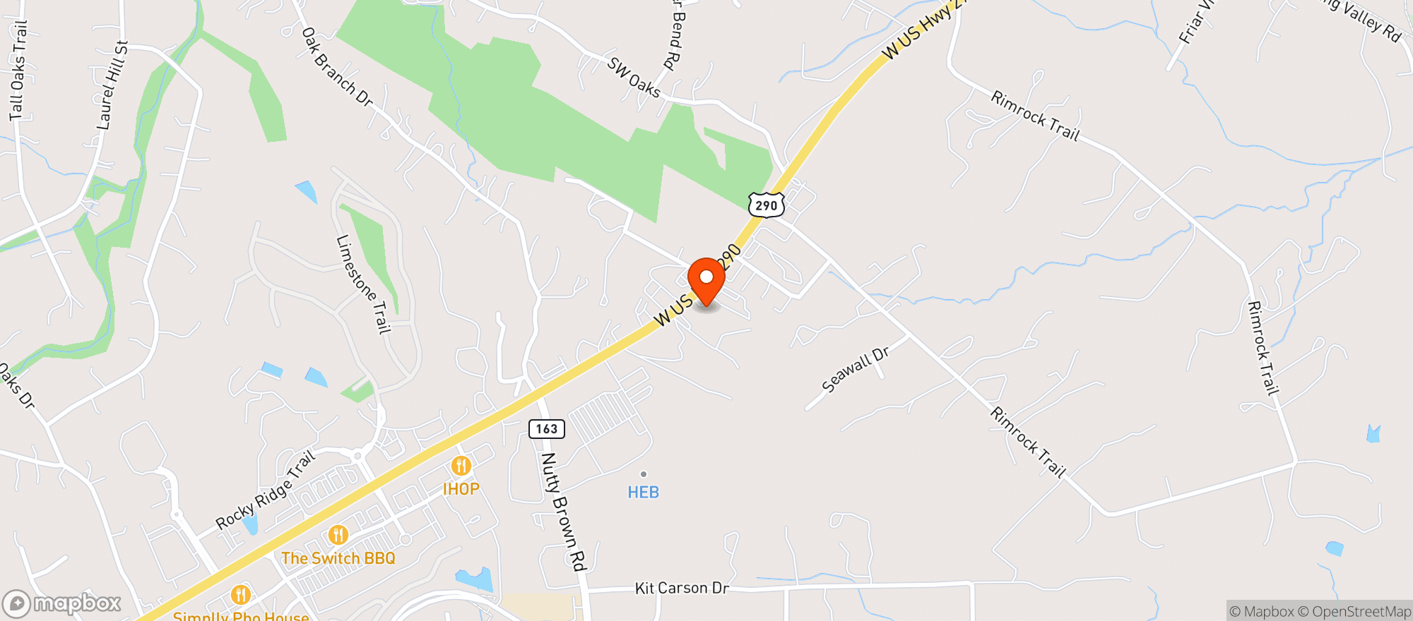 Map showing Texas Hemp Company - Dripping Springs