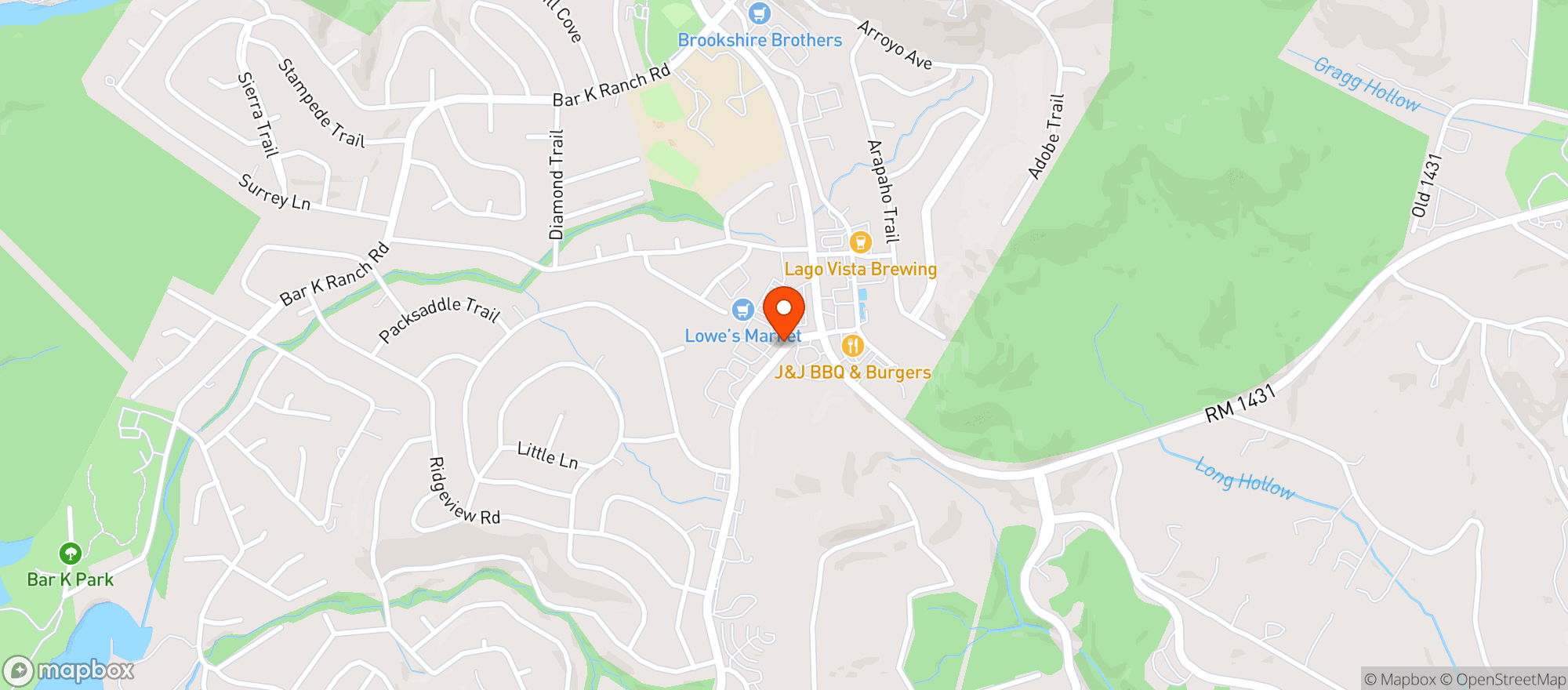 Map showing Lowes