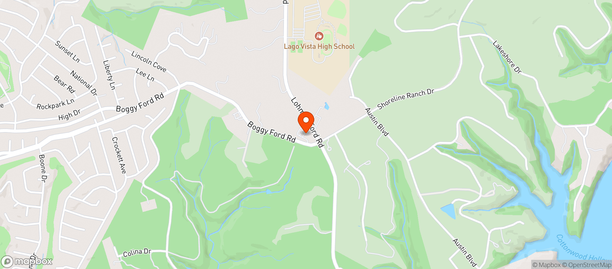 Map showing Lago Vista Xpress