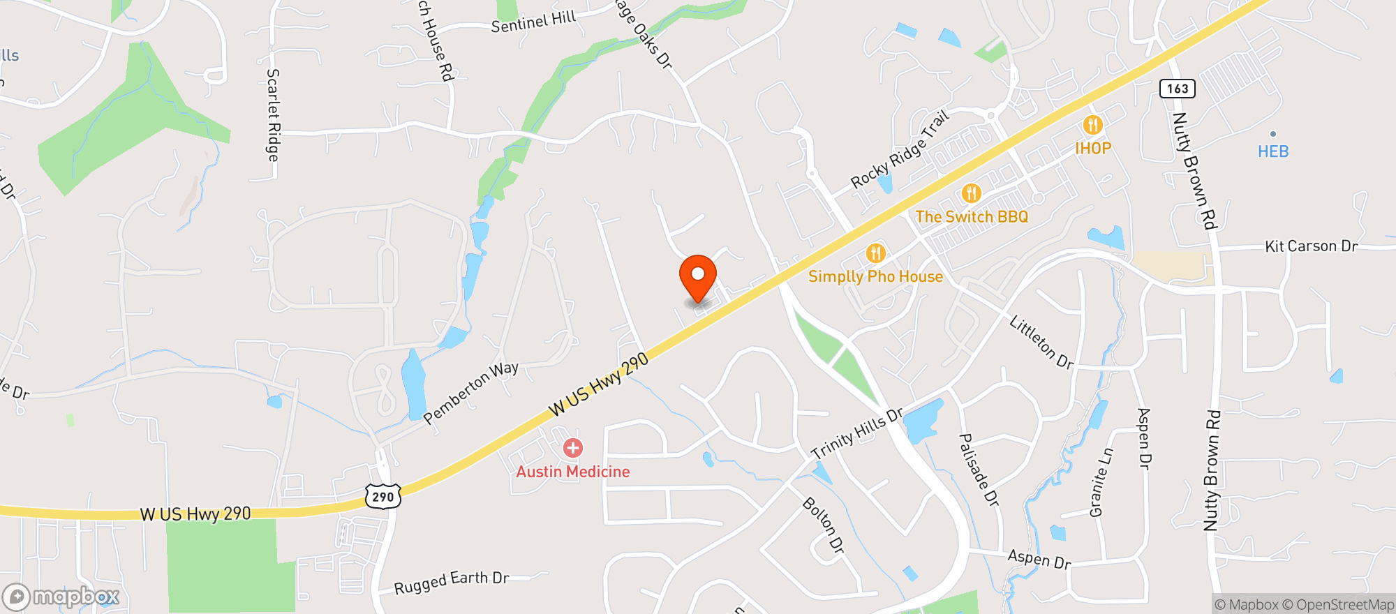 Map showing Pharm Road Wellness - Dripping Springs