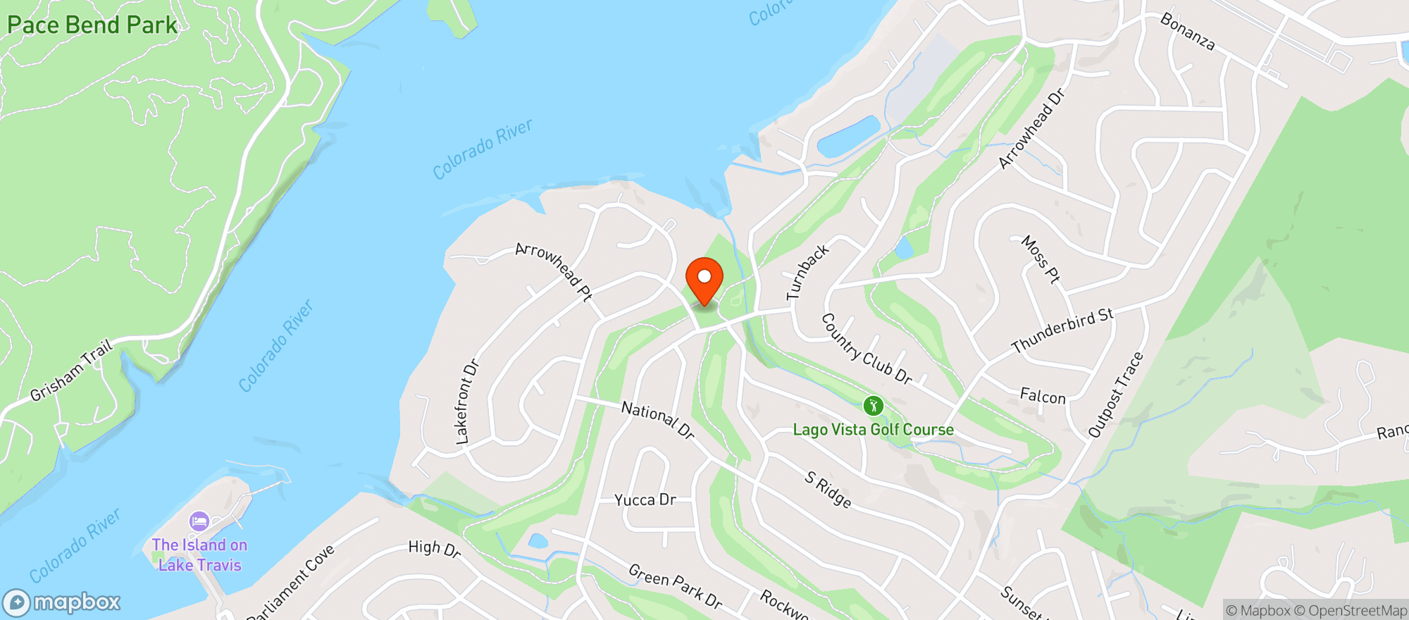 Map showing The Bunker Bar & Grille