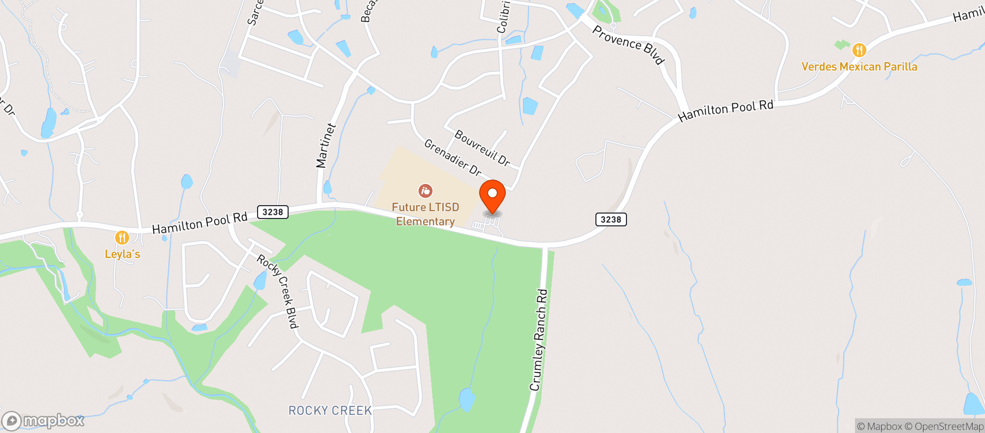 Map showing Peaches Coffee