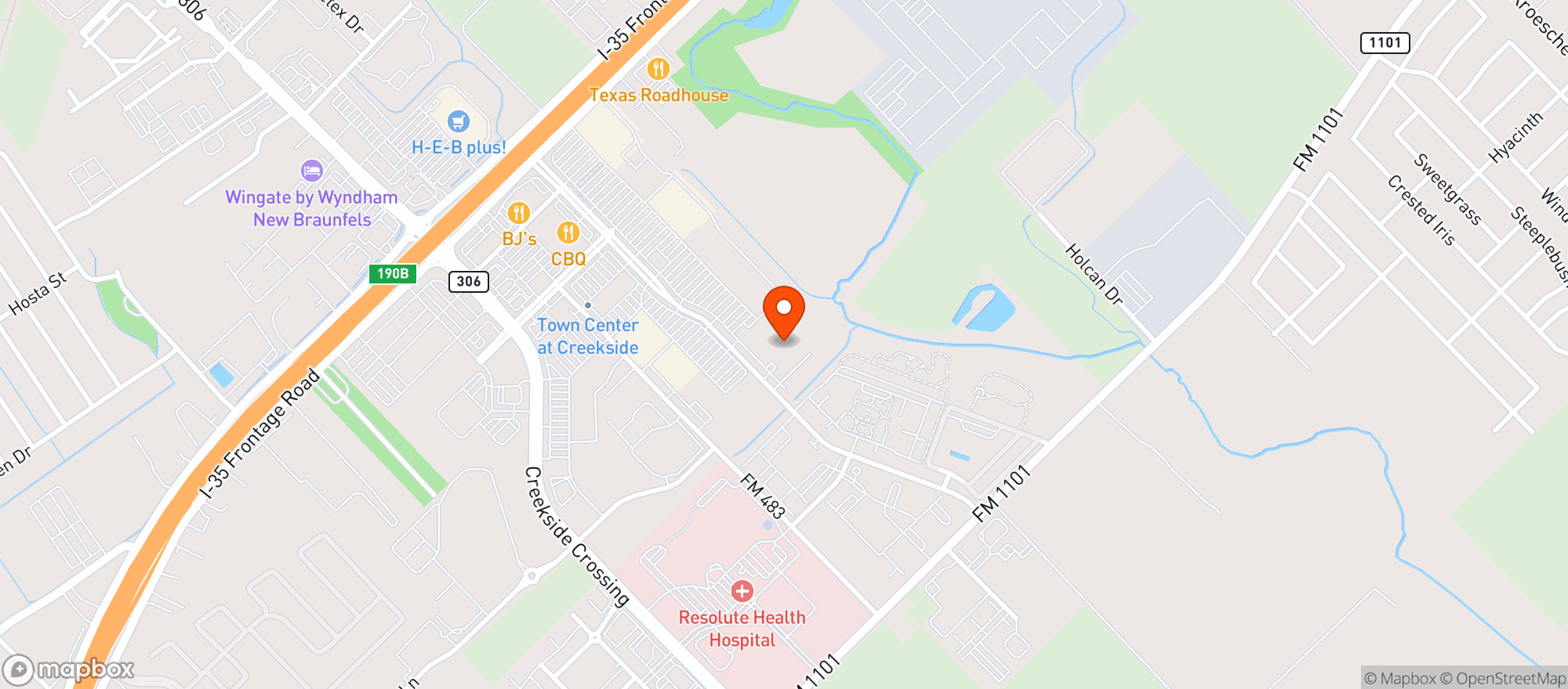 Map showing Topgolf