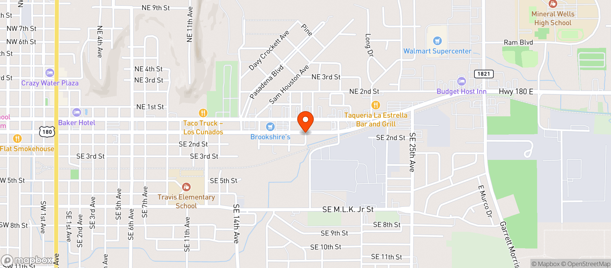 Map showing Allsup's