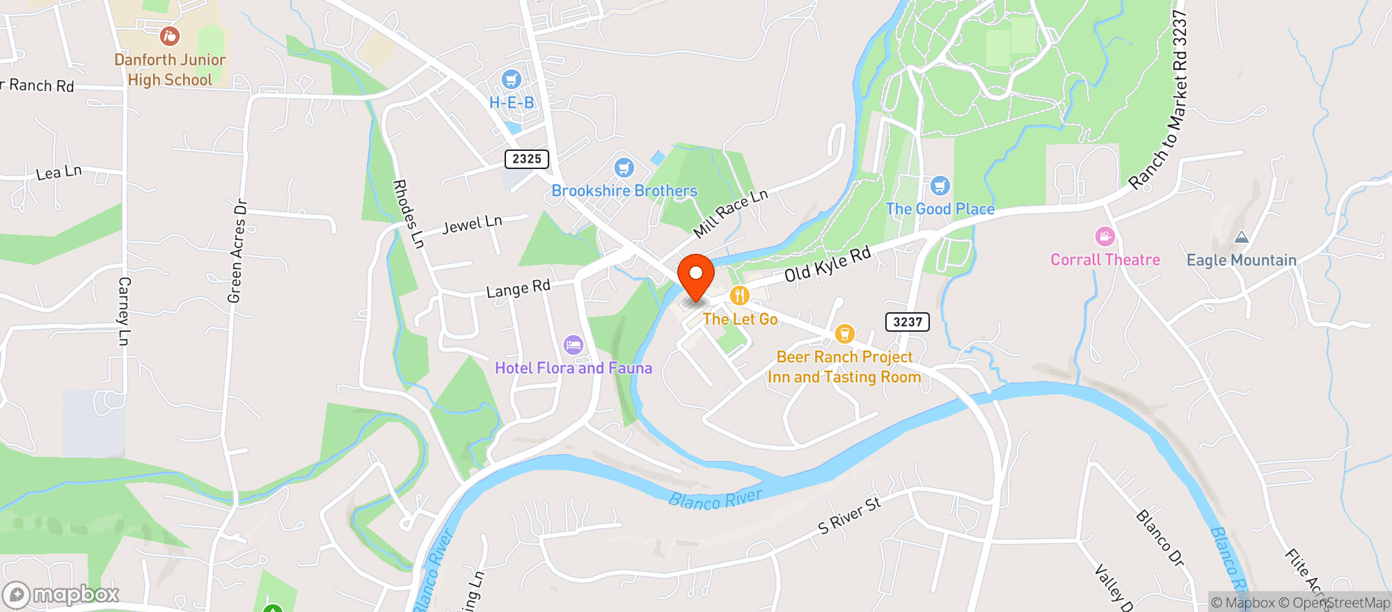 Map showing The River House