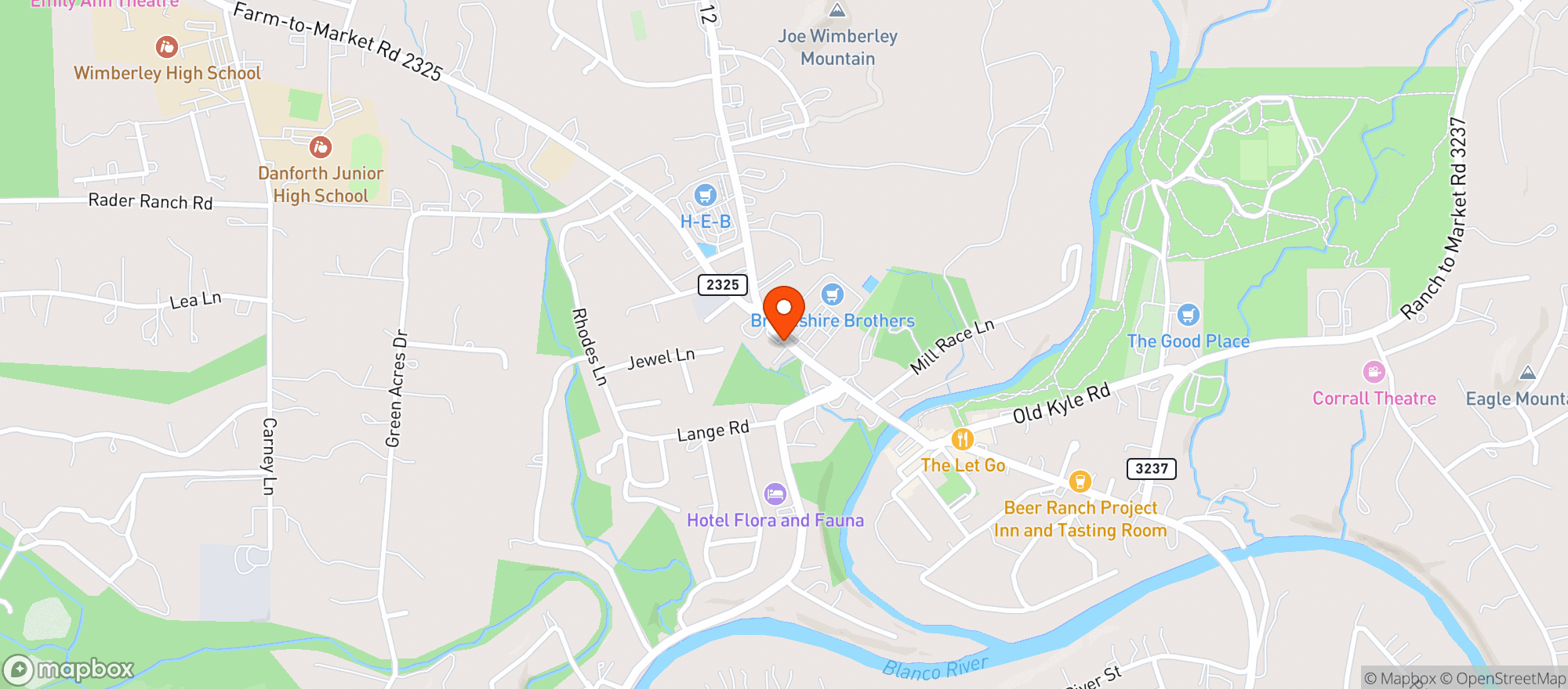 Map showing Texas Hill Country Vape & Smoke - Wimberley