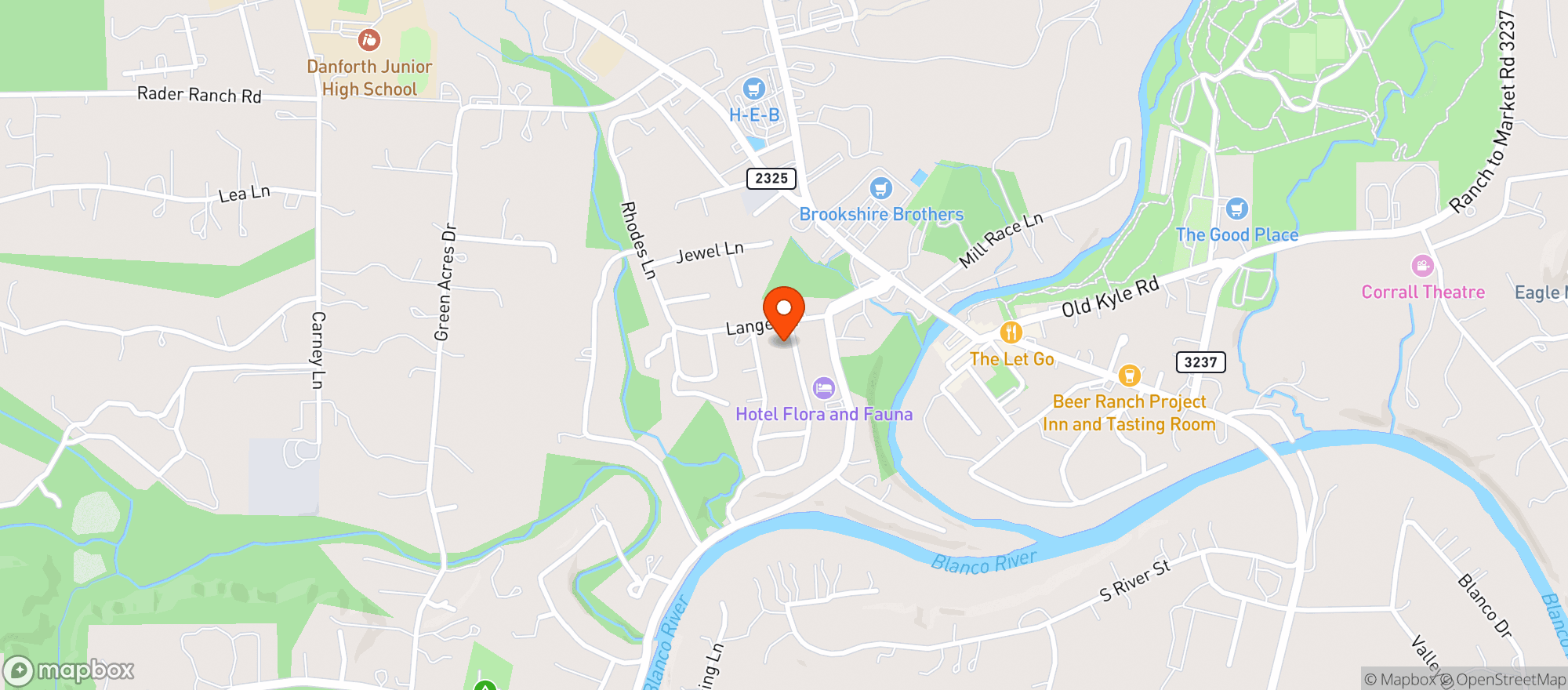 Map showing The Purple Barn