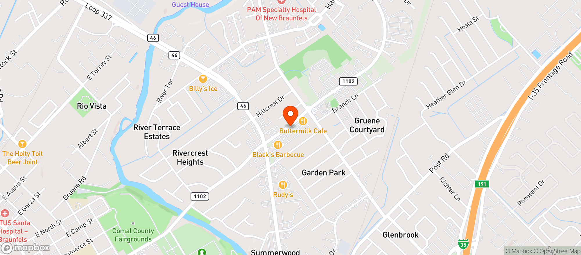 Map showing Fastway Food Mart