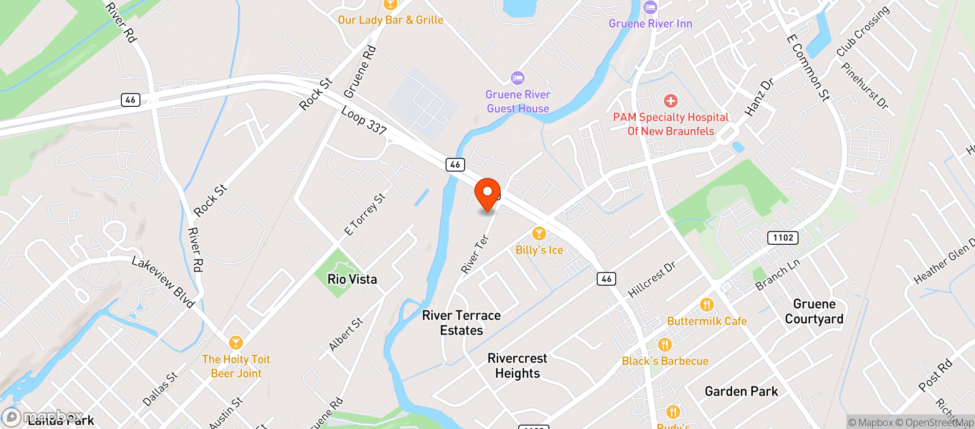 Map showing Hacienda del Rio