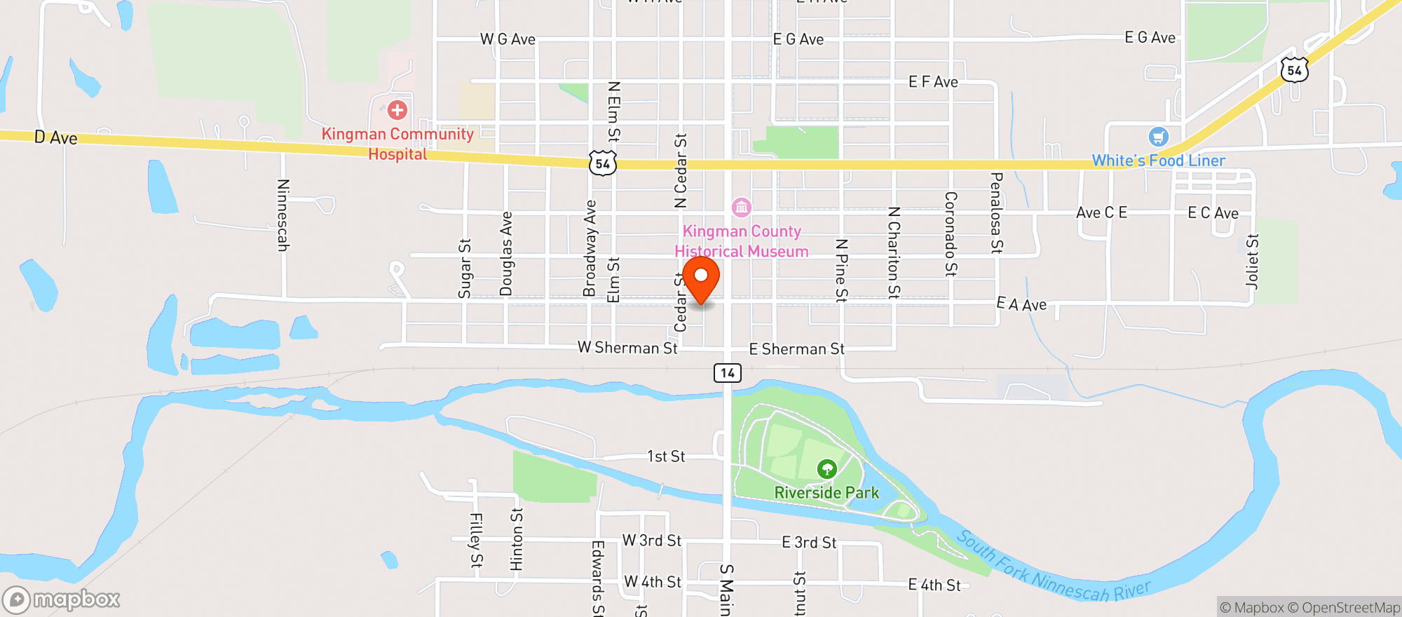 Map showing K-Town Wine And Liquor