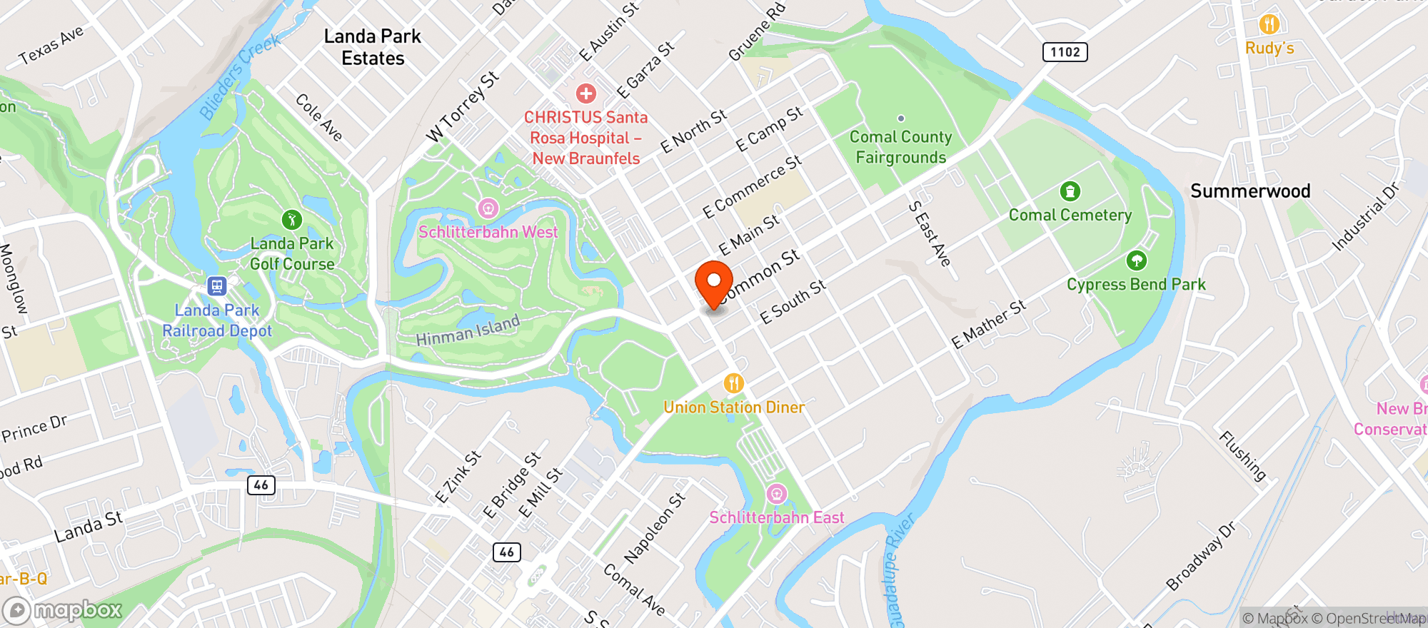 Map showing Nb's Wicked Bah Pizza