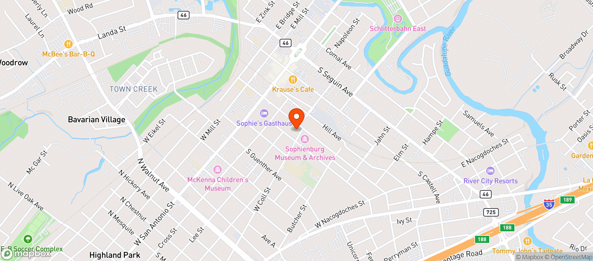 Map showing American Legion #179
