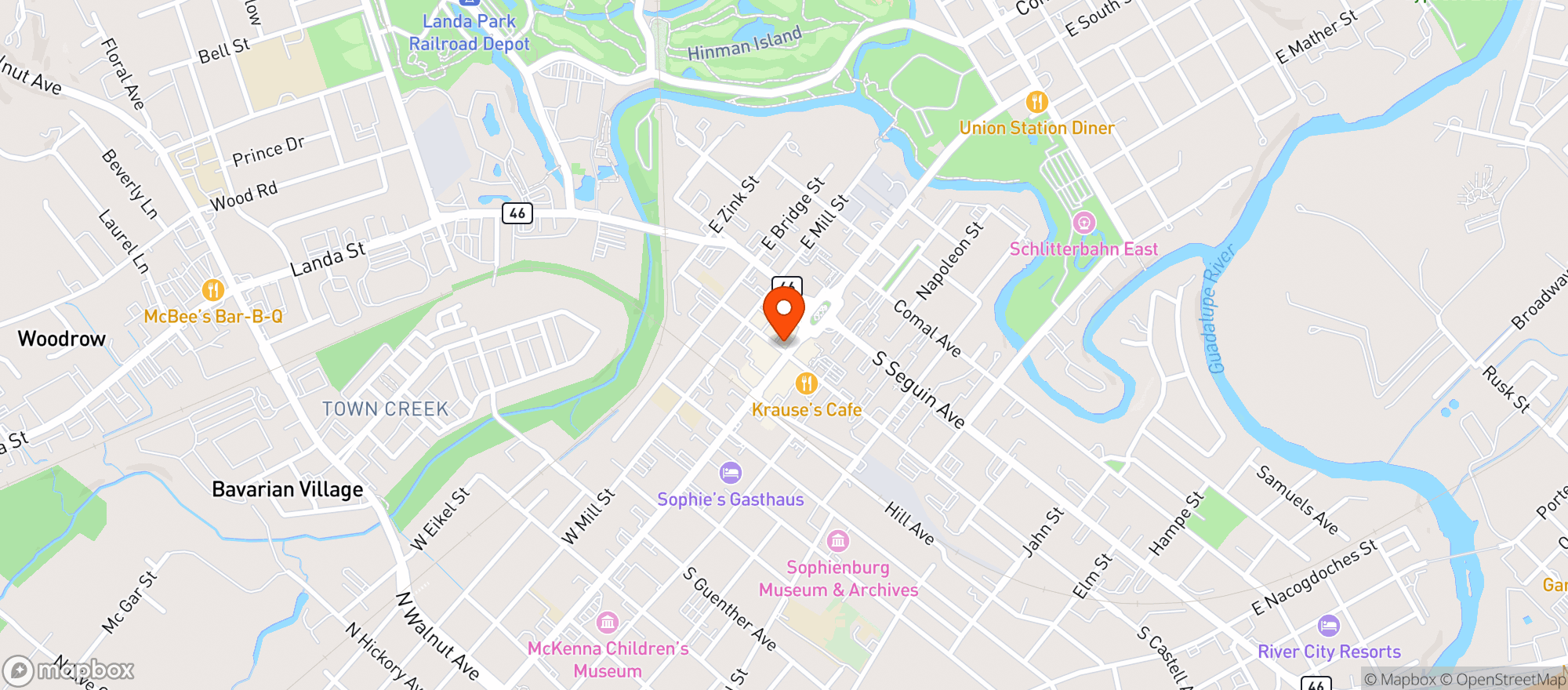 Map showing Calahans Pub And Pizza