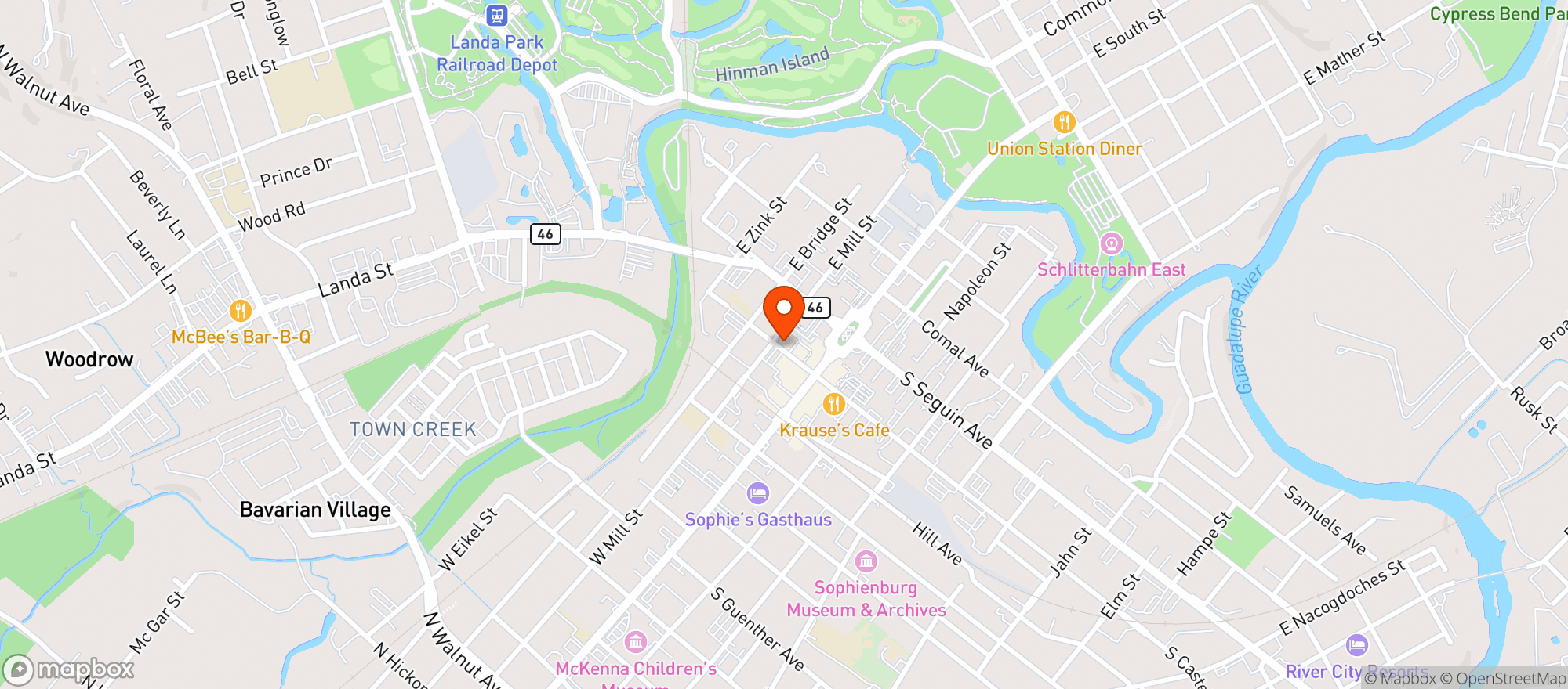 Map showing Macadoos Seafood