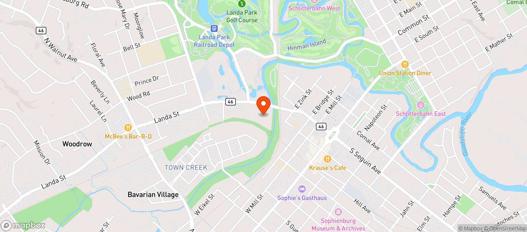 Map showing Columbus Club
