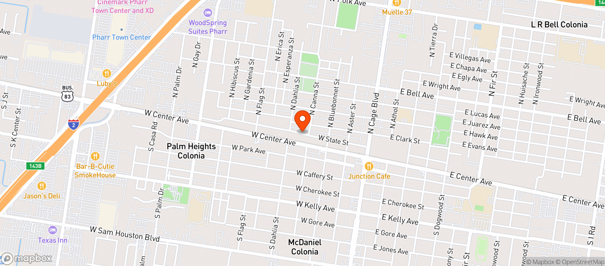 Map showing Ricks Quick Stop