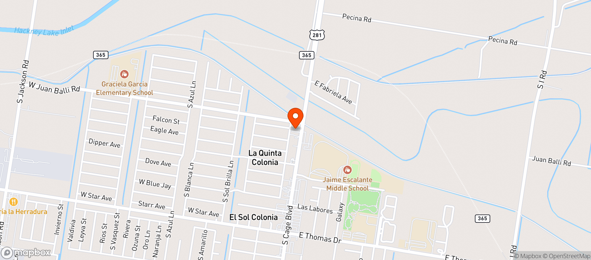 Map showing Snack Stop