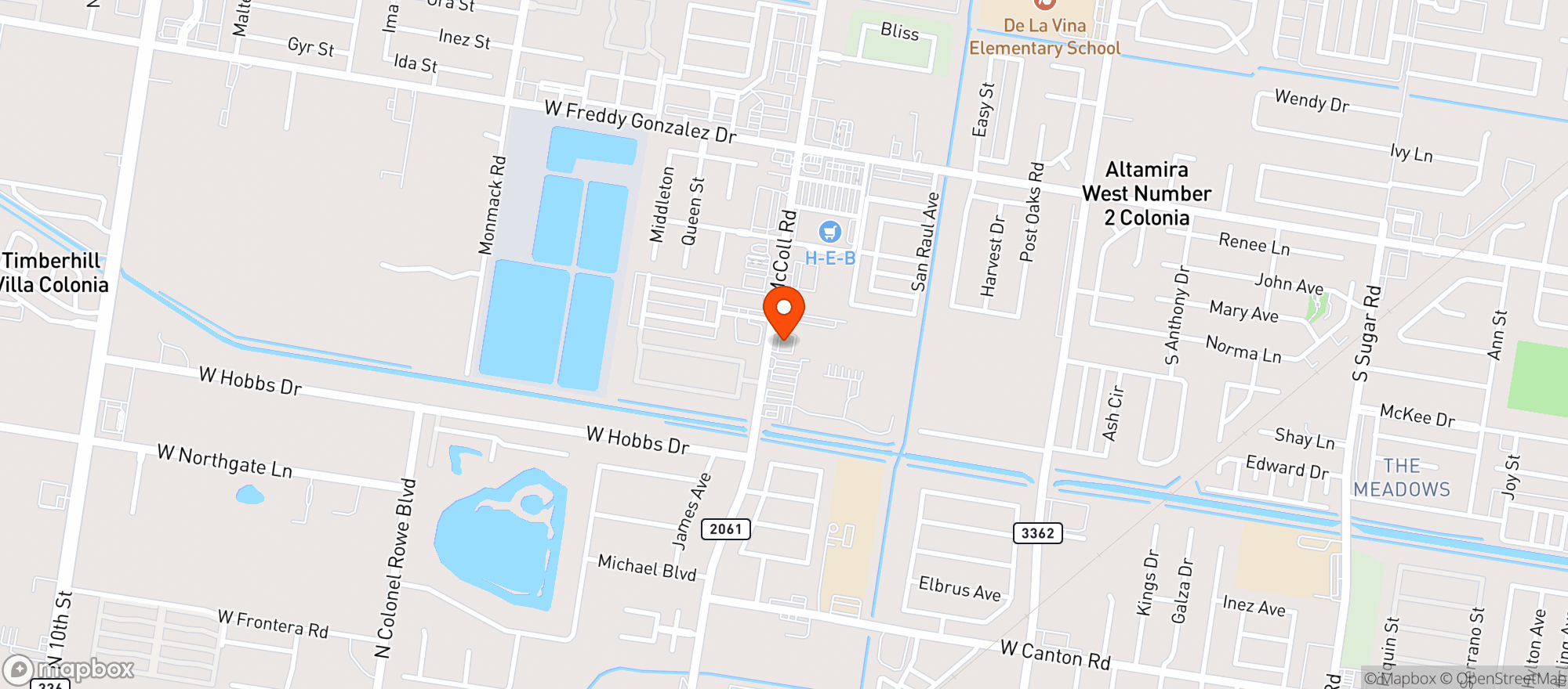 Map showing Canobird Llc ?dba Rgv Grown?
