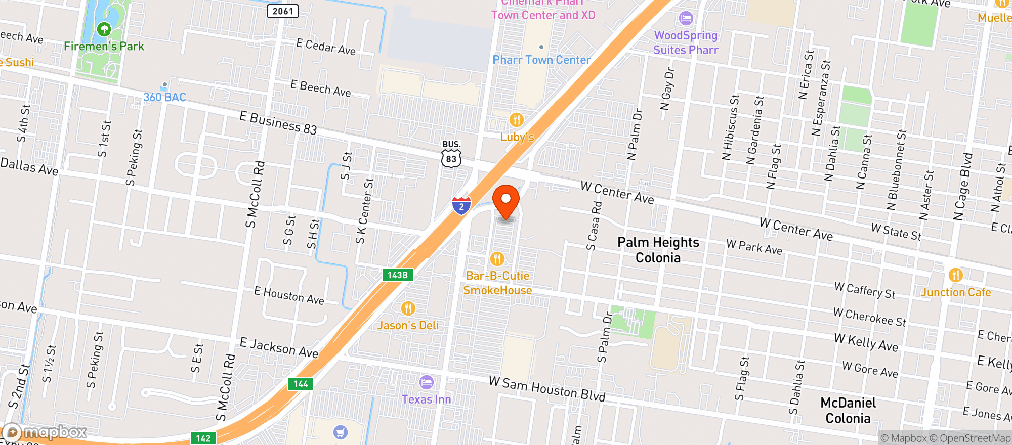 Map showing Topgolf