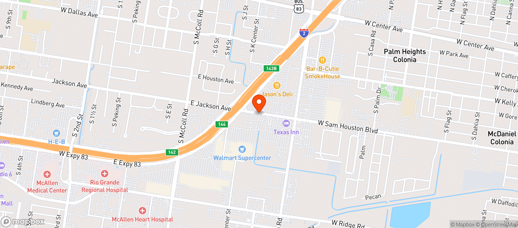 Map showing Walmart Supercenter #397