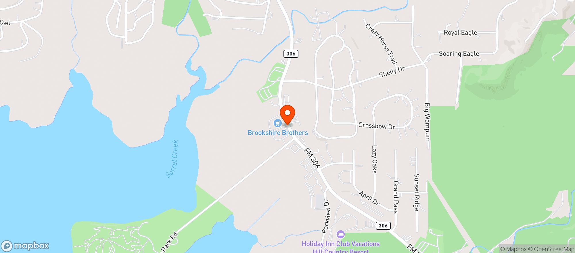 Map showing Brookshire Brothers Food & Pharmacy