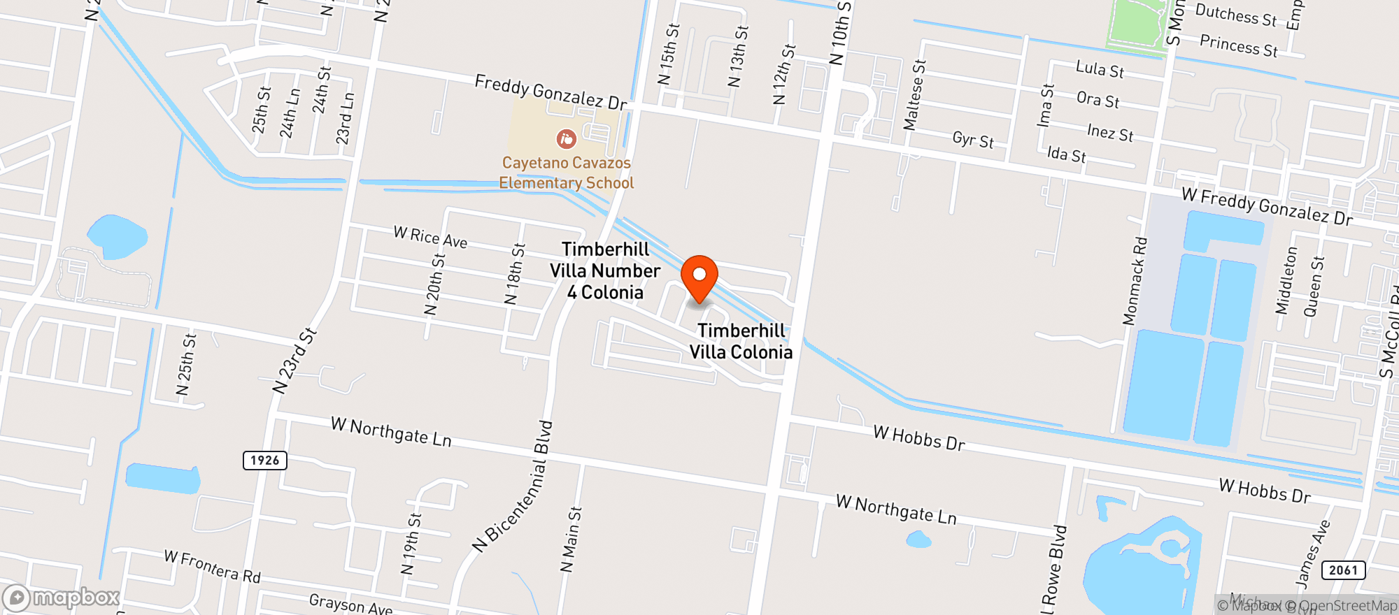 Map showing Jessica Delgado