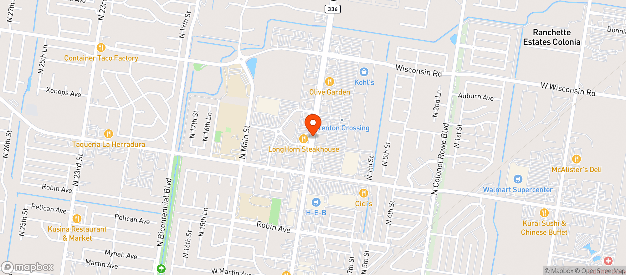 Map showing Target Store