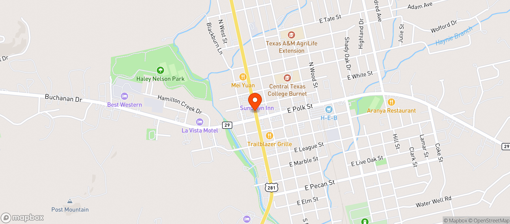 Map showing Circle K